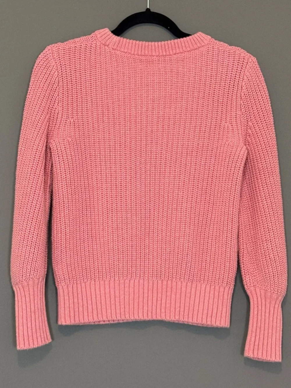 J.Crew Factory Balloon Sleeve Sweater Pink Knit Cotton XS Preppy
